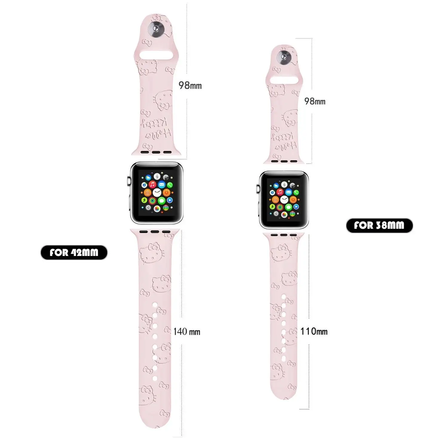 Спортивный ремешок HelloKitty для Apple Watch Band 44 мм 40 38 42 41 45 фоторемешок iwatch series 7 6 5 4 3SE |