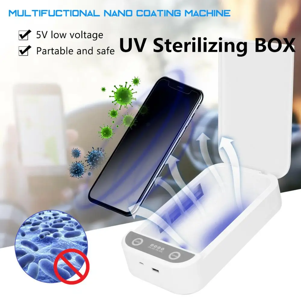 

UV Light Sterilizer Box Anti Bacteria Ultraviolet Ray Disinfection for glassToy jewelry Watch Phone Aromatherapy Esterilizador