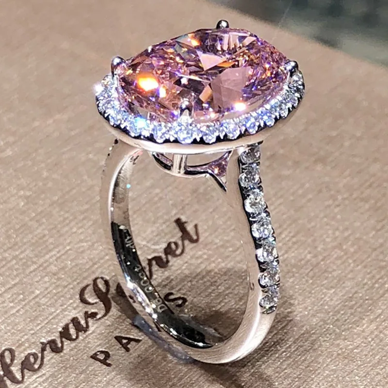 Браслет для помолвки или свадьбы с розовым Цирконом 5ct AAAAA |