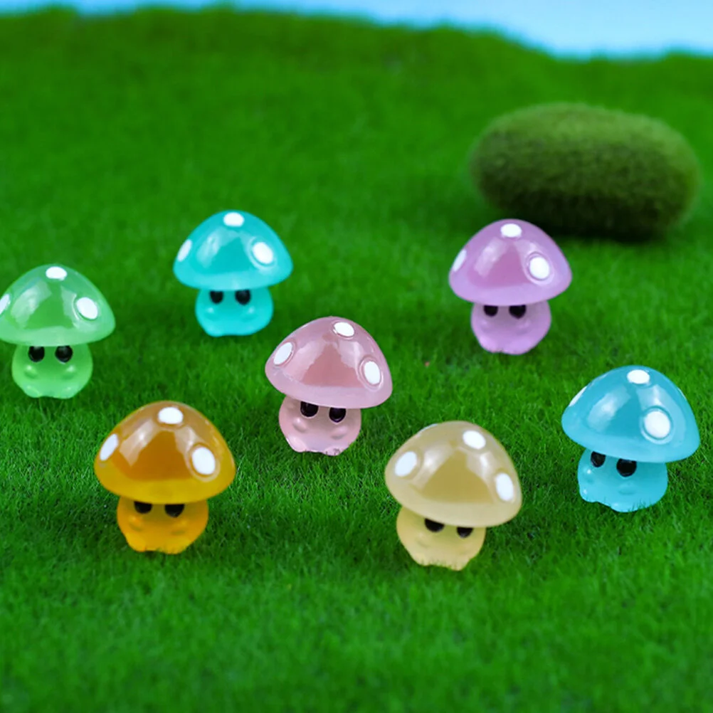 

35 Pcs Mushrooms For Crafts Fake Mushroom Ornament Tiny Figurines Plants Pots Model Bonsai Decor Flowerpot Miniature