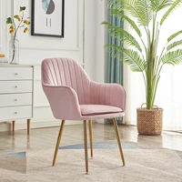 nordic velvet armchair living room furniture balcony relaxing ergonomics ins design dresser soft chair pink dining chairs