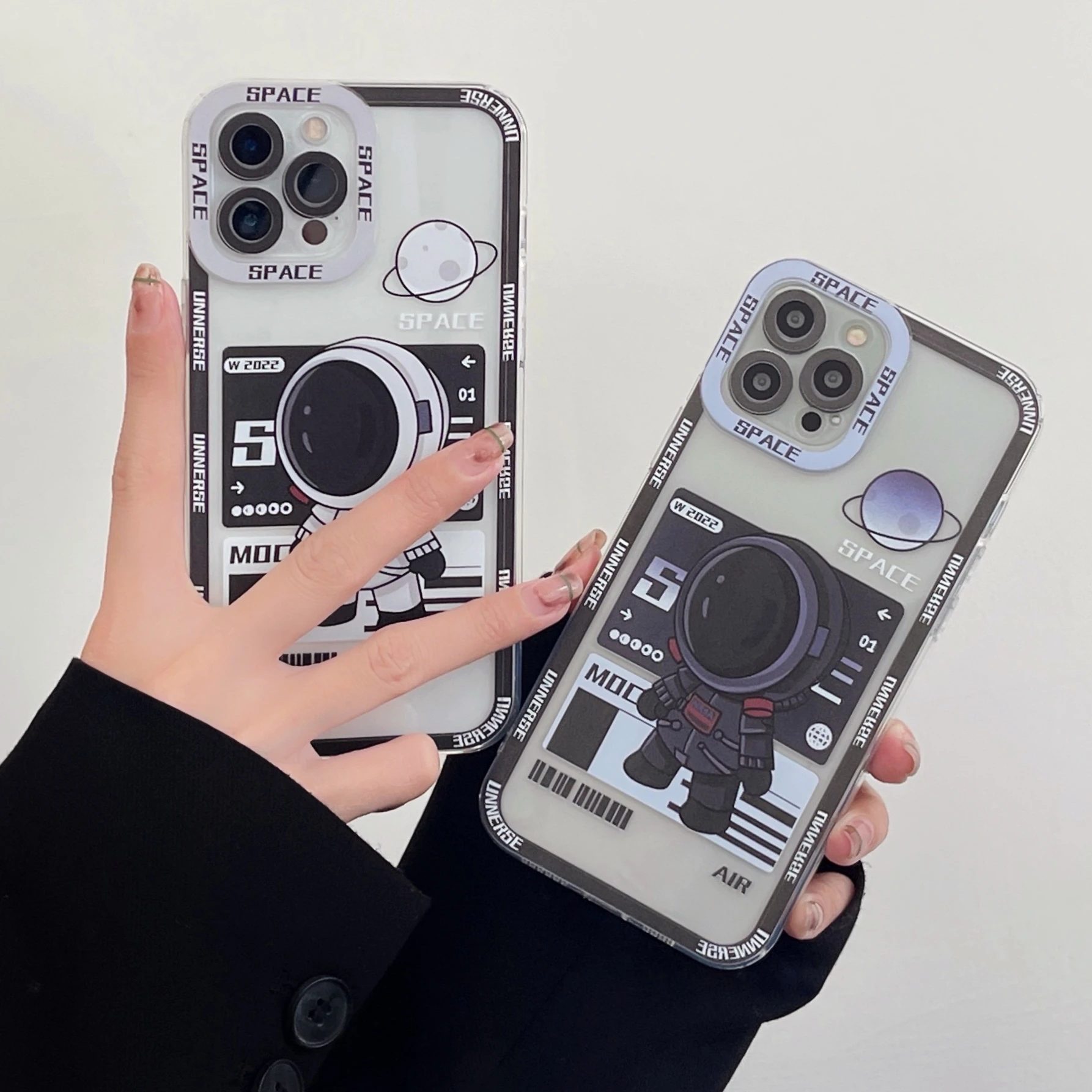 

Cute Astronaut Phone Case for OPPO Realme 9 Pro Plus Realme 8 Pro 5 5i Realme C35 C31 C25S C21 C20 C15 C12 C11 C3 C2 Soft Cover