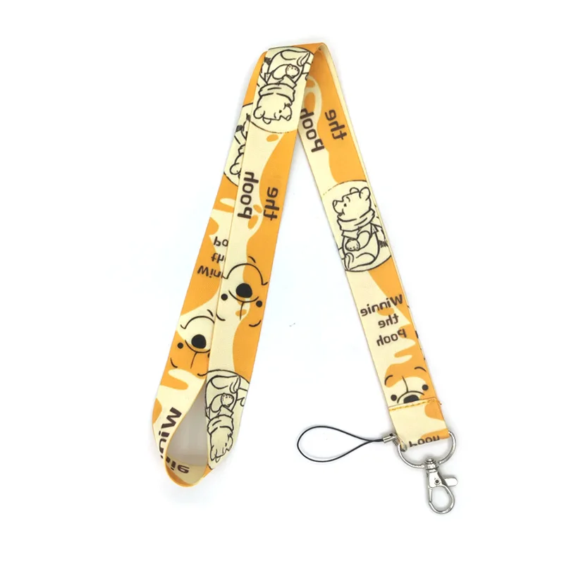 

Pooh Bear Winnie Key Lanyard for Keys Phone Cool Neck Strap Lanyard for Camera Whistle ID Badge Cute webbings ribbons Gifts