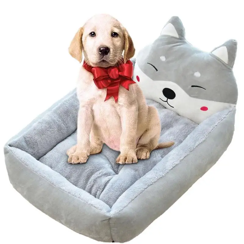 

Теплая кровать для домашних животных, кровать для собак и кошек, мягкая кровать для домашних кошек, полузакрытый дизайн для сохранения тепл...