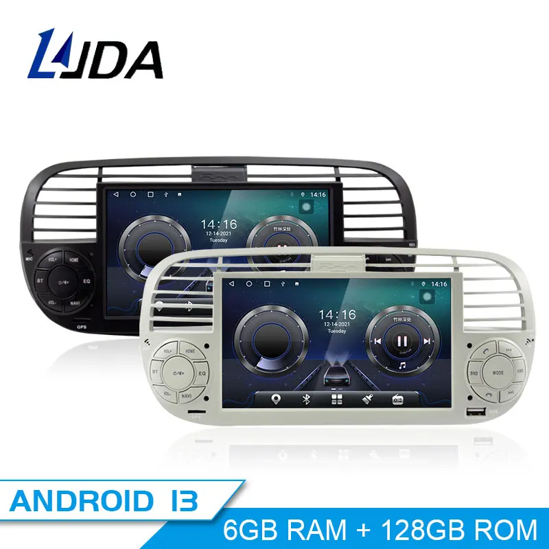 

Автомагнитола LJDA 1 Din, Android 13, Автомобильный мультимедийный плеер для Fiat 500, Wi-Fi, GPS-навигация, стерео, Carplay, аудио, автоаудио, видео, DSP
