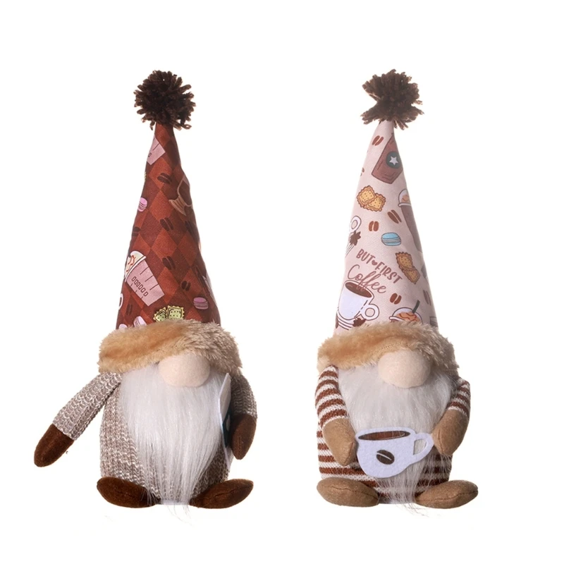 

Q1QC Glowing Coffee Gnome Art Crafts Party Decoration Accessory for Restaurant Dining Table Party Decoration