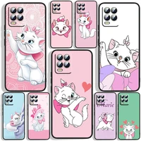 cute marie cat phone case for oppo realme c2 c3 c11 c20 c21 c21y q3s q5i x2 x3 gt neo2 gt2 gt neo3 pro black silicone back capa