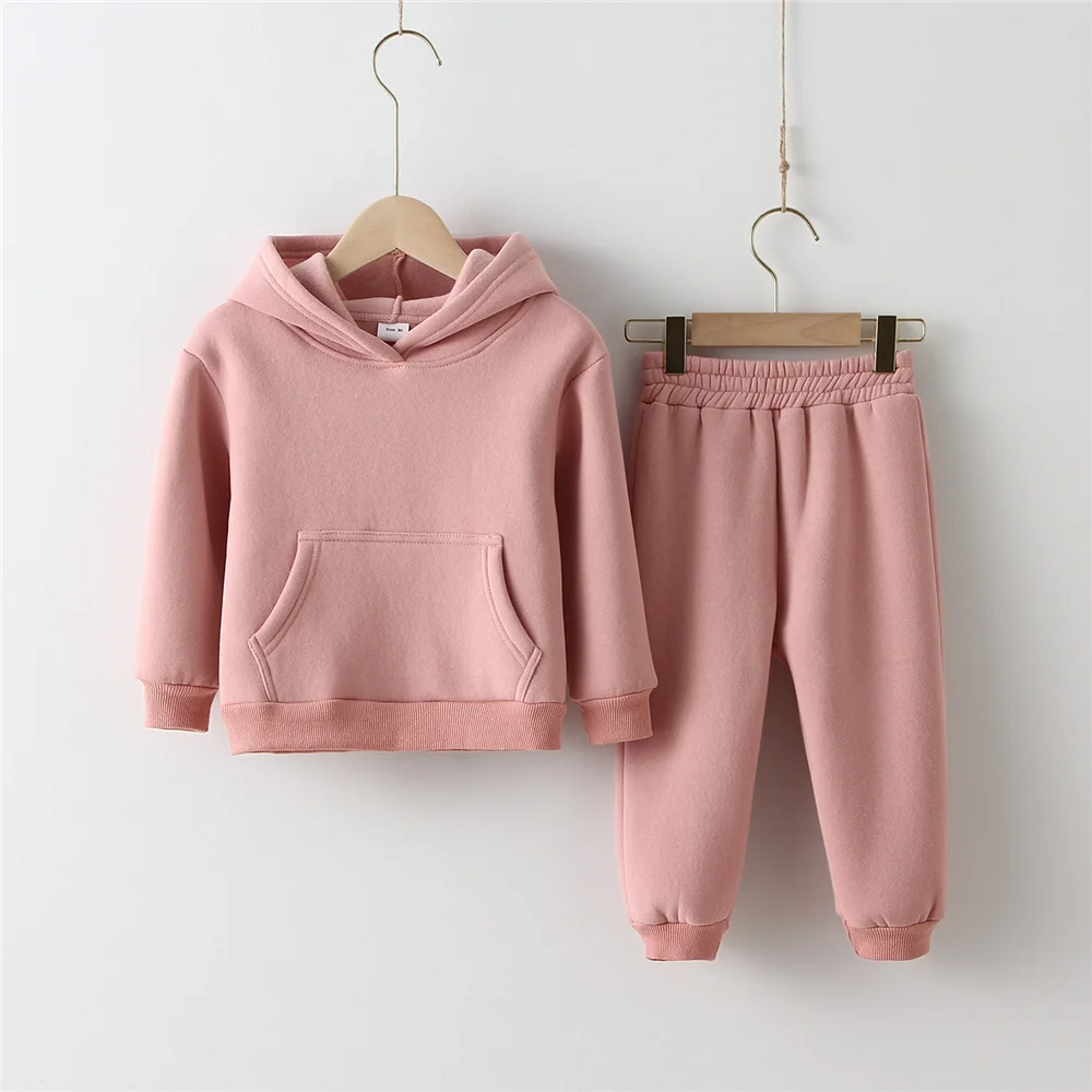 1-8Y Children Girl Boy Cotton Clothes Set Hoodie Pullover Sweatshirt Child Sport Suit Spring Autumn Kids Loungewear Clothes Set