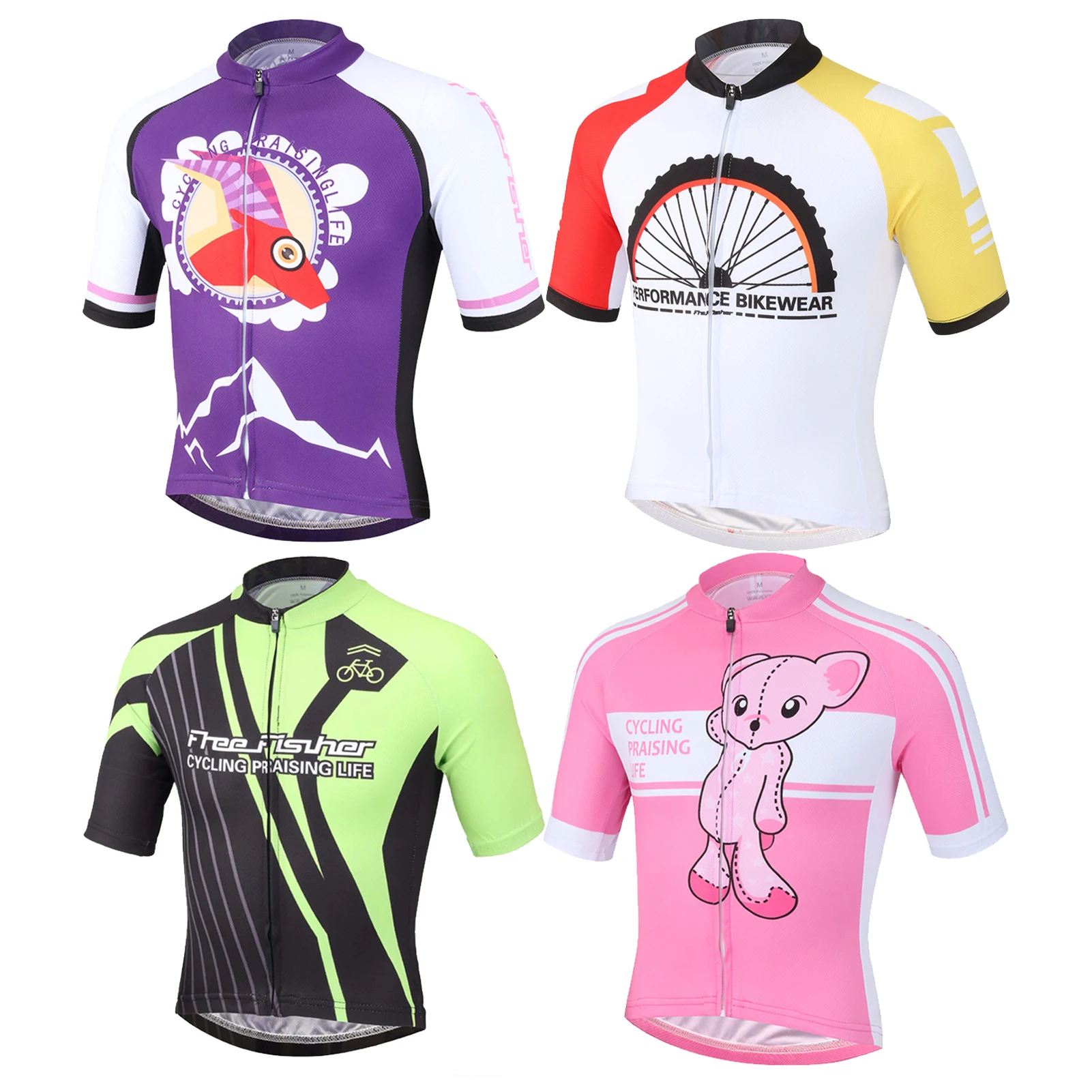 Велосипедный трикотаж для мальчиков и девочек быстросохнущая сетчатая ткань с