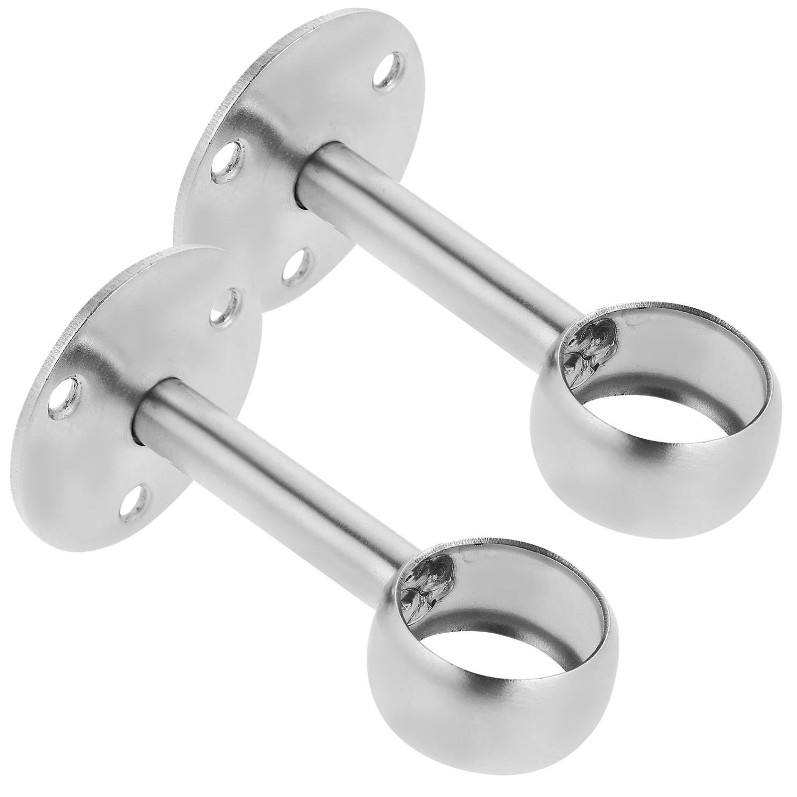 

2pcs Closet Rod Holder Wardrobe Pipe Bracket Shower Curtain Pipe Fitting