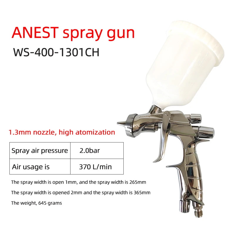 Original Japan Spray Gun WS400 Auto Sheet Metal Paint High Atomization Slit Nozzle Pot Gun 1.3