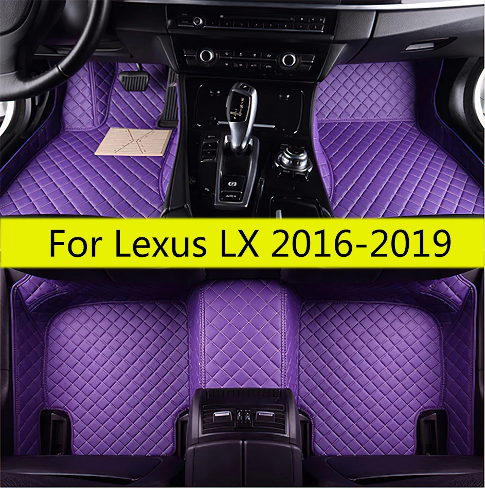 Автомобильные коврики для Lexus LX 2019 2018 2017 2016 8 местные из искусственной кожи на