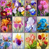 maxmpup diamond painting 5d diamonds flower cross stitch squareround drill embroidery colorful handmade home room wall decor