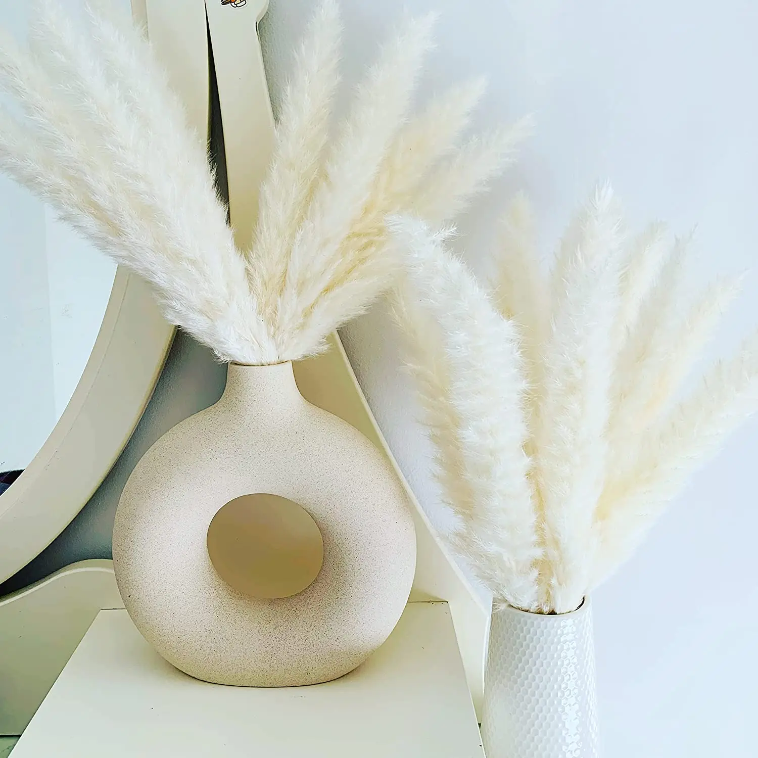 

Natural Pampas Grass Fluffy Small Reeds Flowers Bouquet Boho Living Room Decoration Bunny Tail Grass Dried Flowers for Wedding