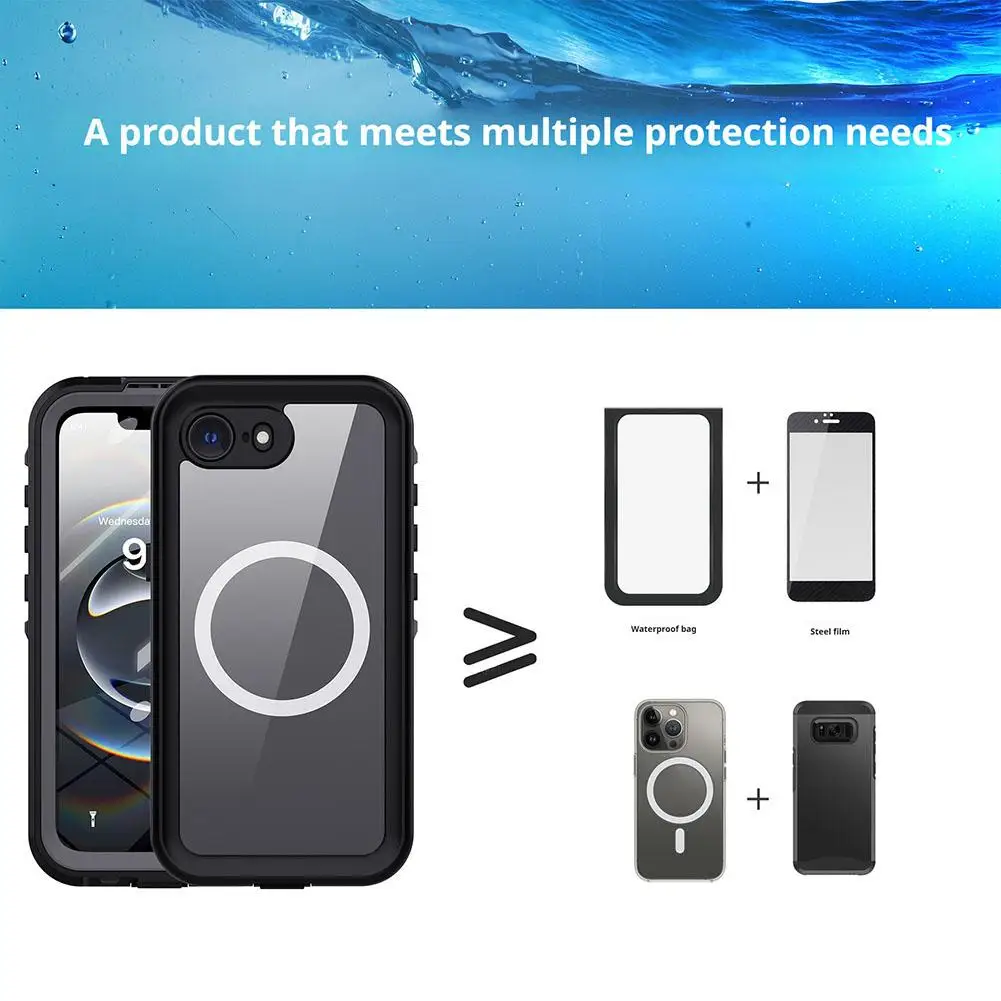 Полное покрытие на iphone16 E чехлы для телефонов IP68 водонепроницаемый чехол iPhone 16E