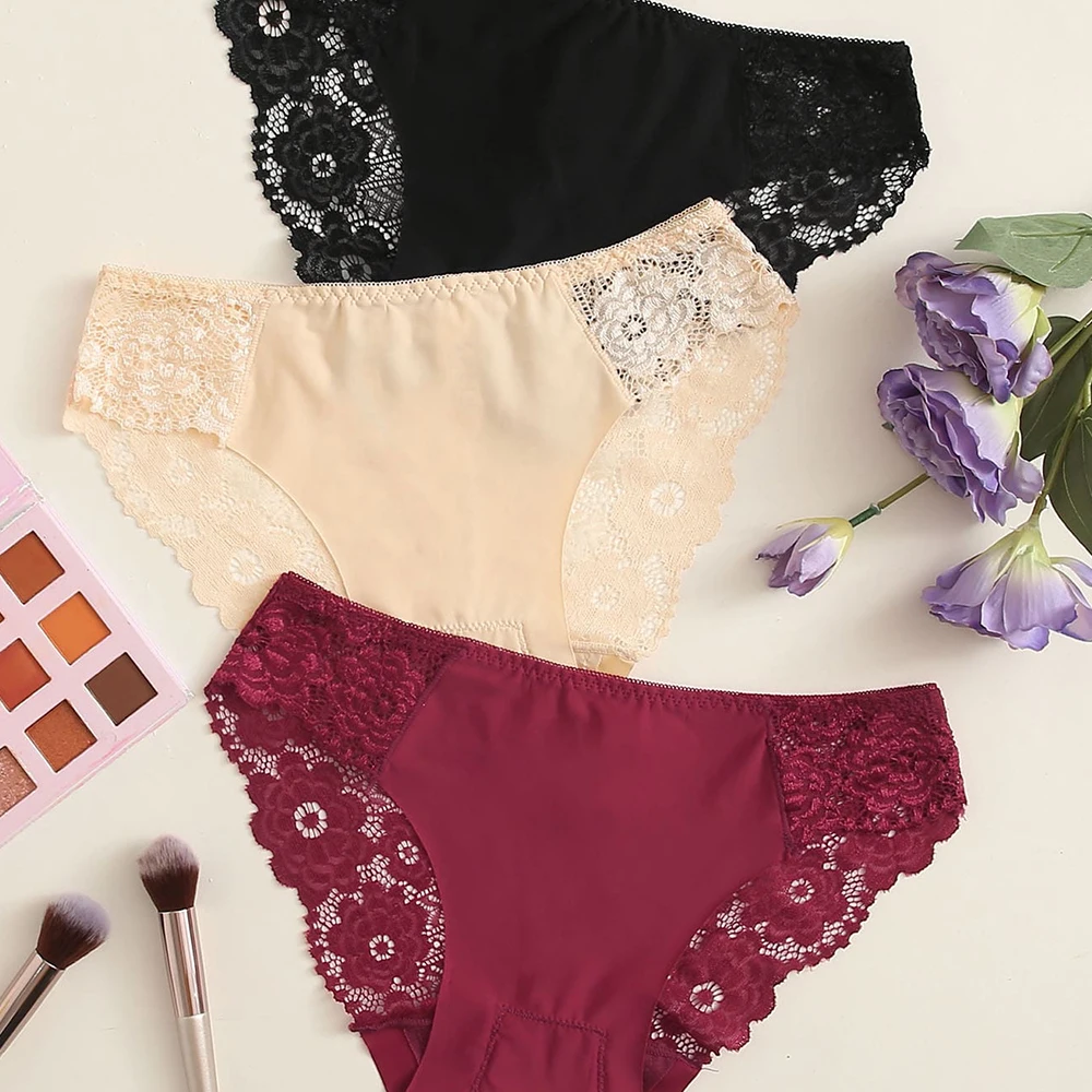 Женское Прозрачное нижнее белье с цветочным принтом