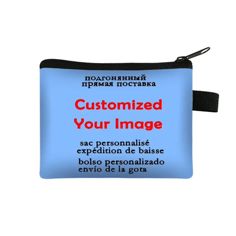 

DIY Customize Your Logo / Image / Name Coin Purse Ladies Storage Bags Boys Girls Wallet Kids Custom Photo Best Gifts Money Bags