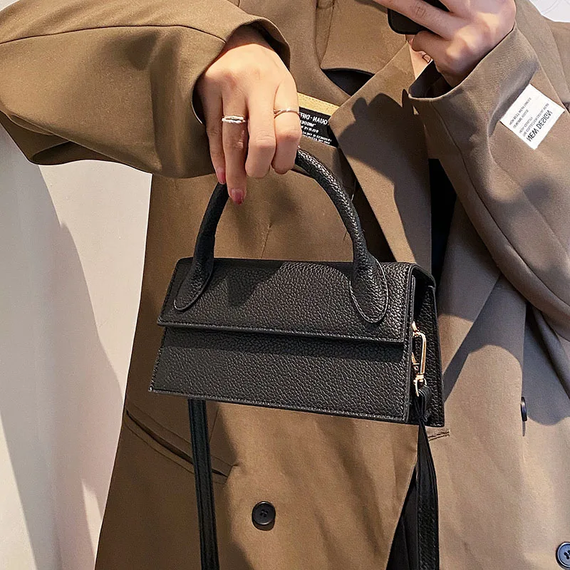 

New Women Handbag2023 Trendy Leather Small Clutch Bags for Women Pure Color Luxury Brand Crossbody Shoulder Bag Female Purse Bag