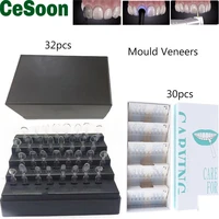 dental porcelain veneers adhesive mould set composite resin light cure bonding strips quick anterior front teeth whitening tools