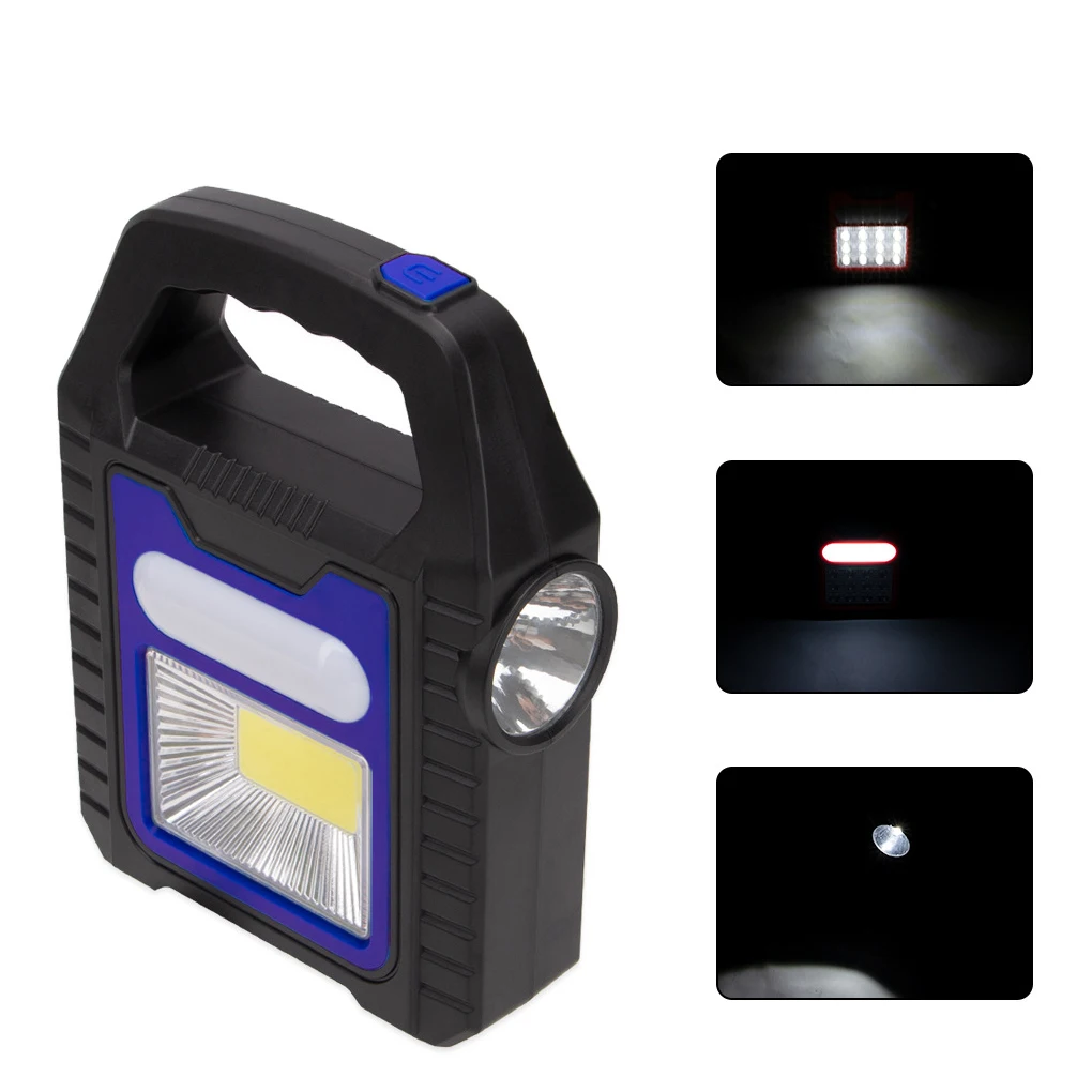 

Work Light Solar Energy Rechargeable Lantern Flashlight with Handle Torch