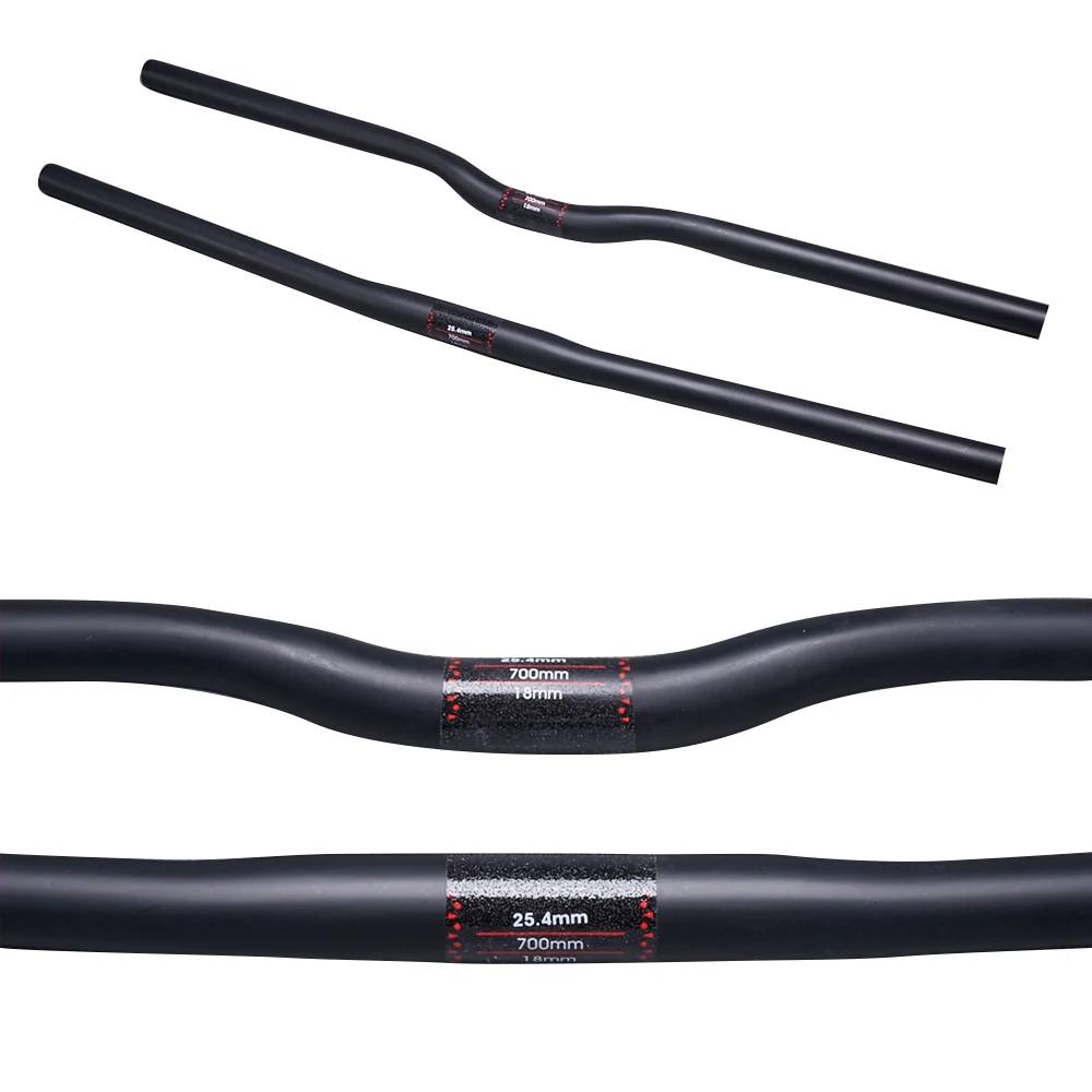 

Cycling MTB Bike Bars Matte UD Carbon Fiber Mountain Bicycle Flat Rise Handlebar Stem Diameter 25.4mm