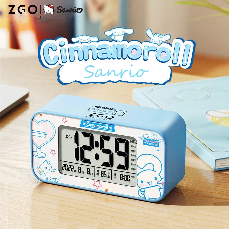 Kawaii Anime Sanrio Hello Kitty My Melody Cute Cartoon Character Girly Heart Badtz-Maru Cinnamoroll Alarm Clock Toys for Girls