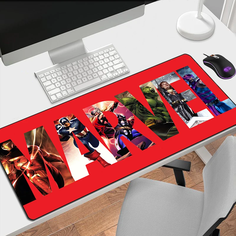 

M-Marvell Desk Mat Xxl Gaming Mouse Pad Pc Accessories Gamer Keyboard Mousepad Mats Mause Pads Large Protector Mice Keyboards