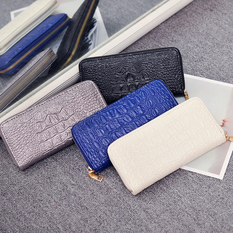 

Popular Texture Crocodile Print Women's Purse 2022 New Personalized Indentation Long Fashion Handbag Wallet