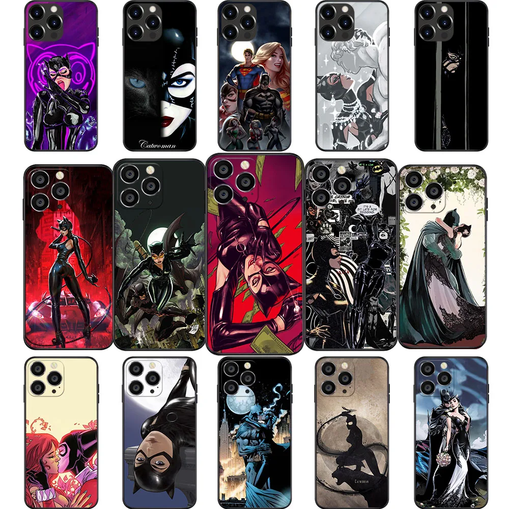 ID-10 Бэтмен Женщина-кошка Мягкая фотосессия для OPPO A8 A31 A9 A5 F11 Reno 3 A91 F15 A93 A54 A5S A7 A12 A12S