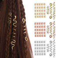 style hair supplies styling tools tube clips spiral beads rings dirty braid hair buckles dreadlocks hair accessories