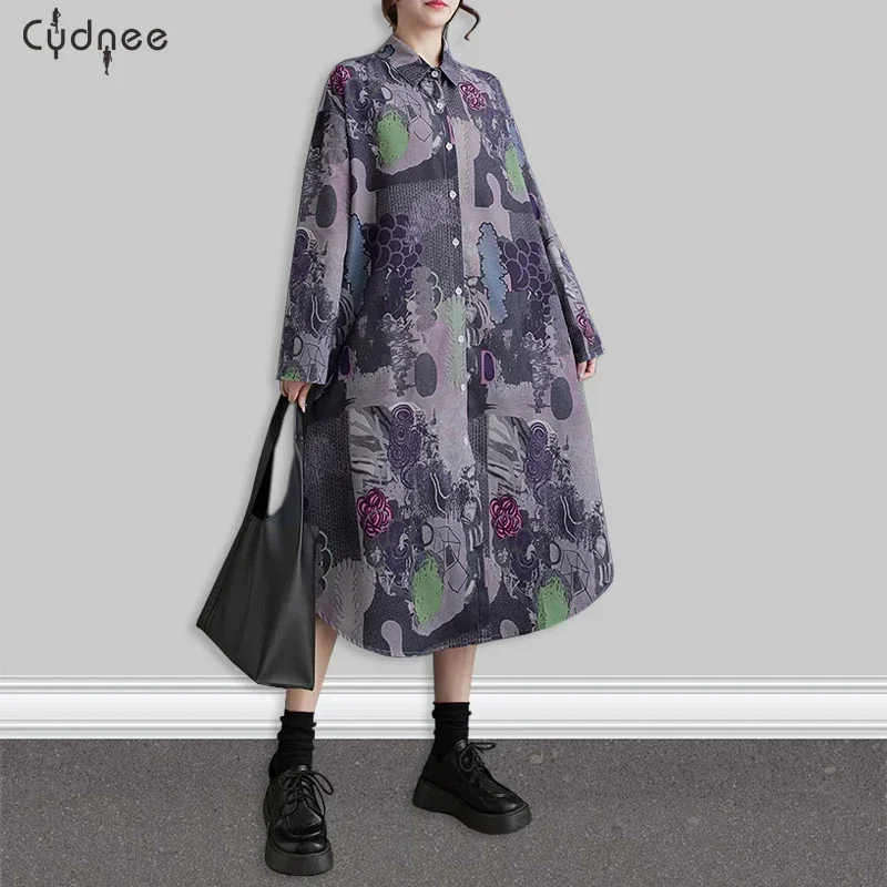 Воротник-поло с длинным рукавом и круглым вырезом длиной ниже колена