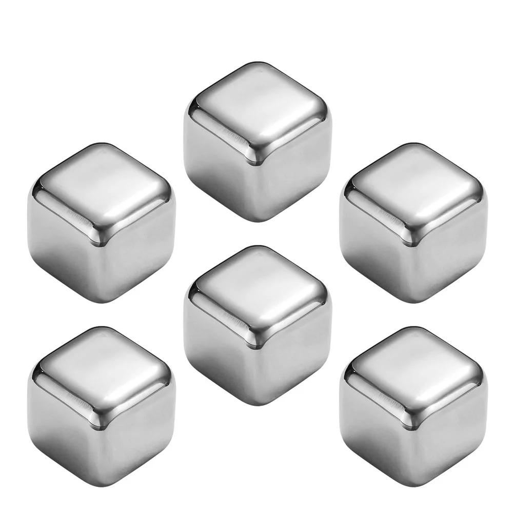 

Ice Stones Cubes Whiskeychillingsteel Reusable Stainless Cube Metal Cooler Drinks Refreezable Stone Drinkgiftcocktail Square