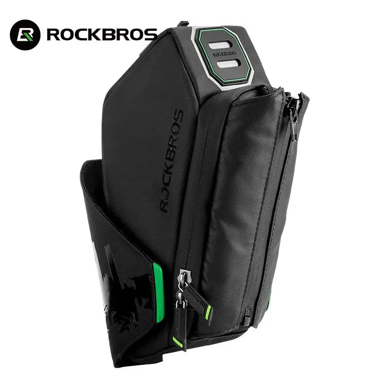 

Rockbros official Bike Saddle Bag Water Bottle Pocket Waterproof Reflective MTB Portable Seatpost Tail Bag Accessories