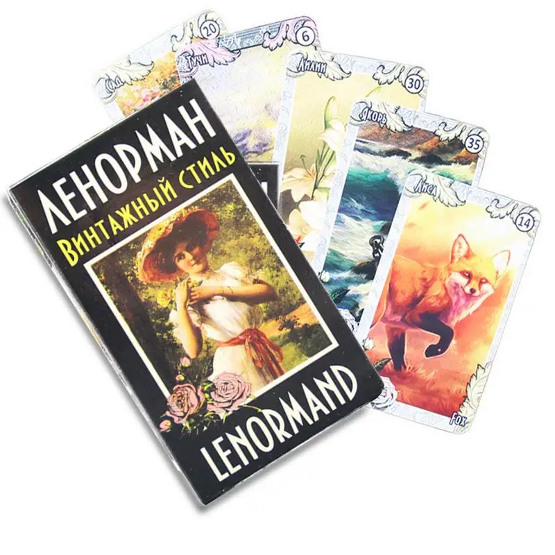 

Для Lenormand Оракл Таро колода старый стиль Таро карточная игра Русская версия судьба гадания Таро карты для детей взрослых настольная судьба