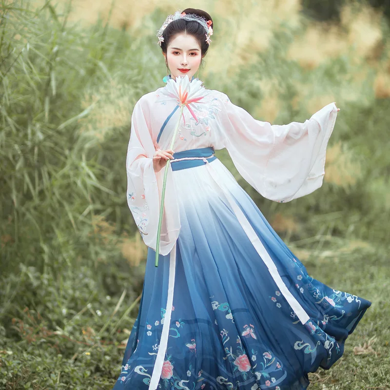 

Весенняя модель, костюм ханьфу, женское платье старой династии Хань, элегантное восточное платье принцессы