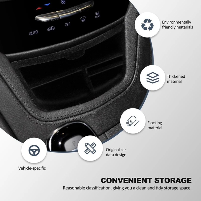 Органайзер центральной консоли для Cadillac XT5 2016-2023 XT6 2020-2023 сменный Флокированный