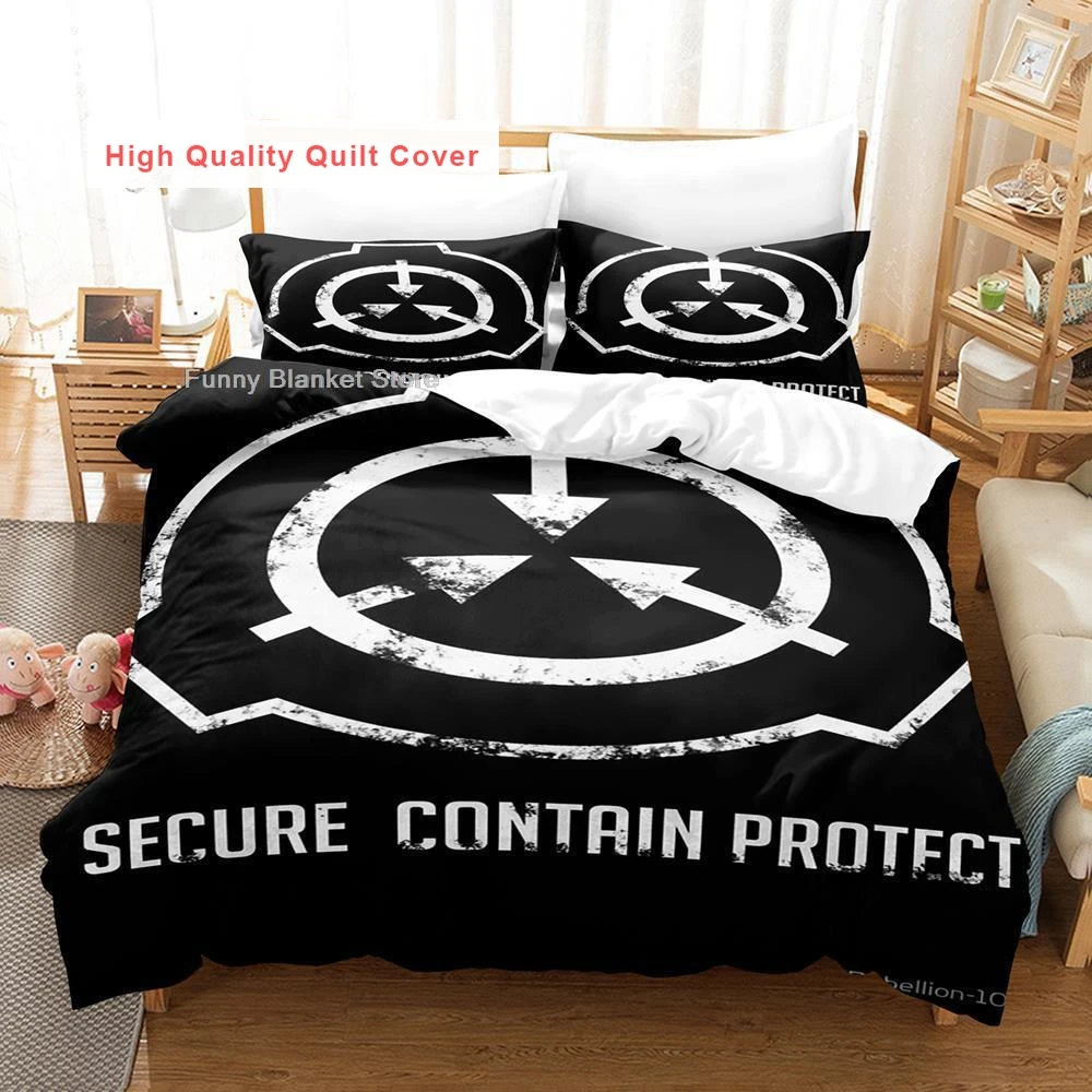 

SCP Secure Contain Bedding Set Single Twin Full Queen King Size Bed Set Aldult Kid Bedroom Duvetcover Sets 3D Print 030