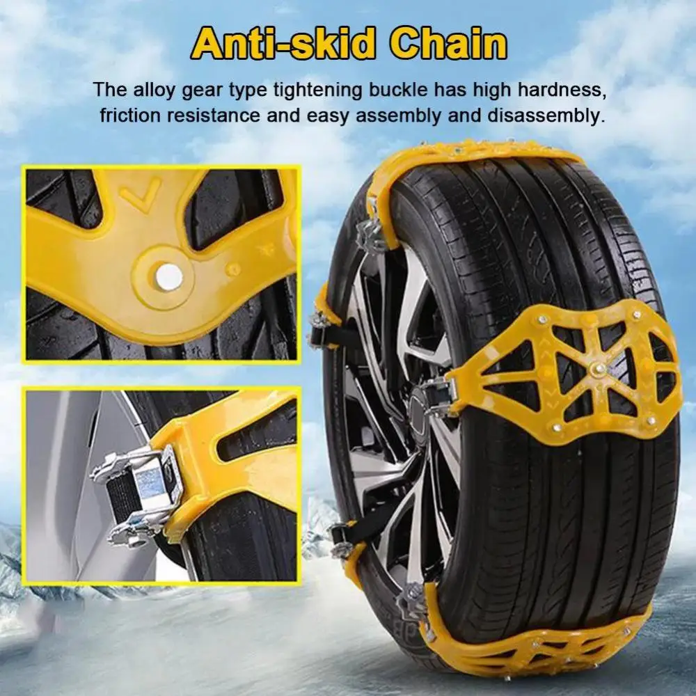

Dropshiping 1PCS New Winter Anti-skid Chains Auto Accessories Thickened Tendon Snow Antiskid Chains For Car Snow Mud Wheel Tyre