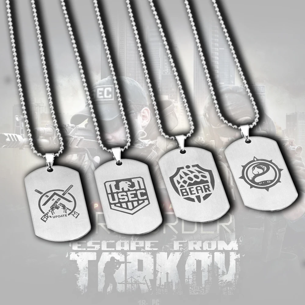 Брелок для ключей ожерелье с цепью эвакуатора из тарков медведь USEC Scav PMC