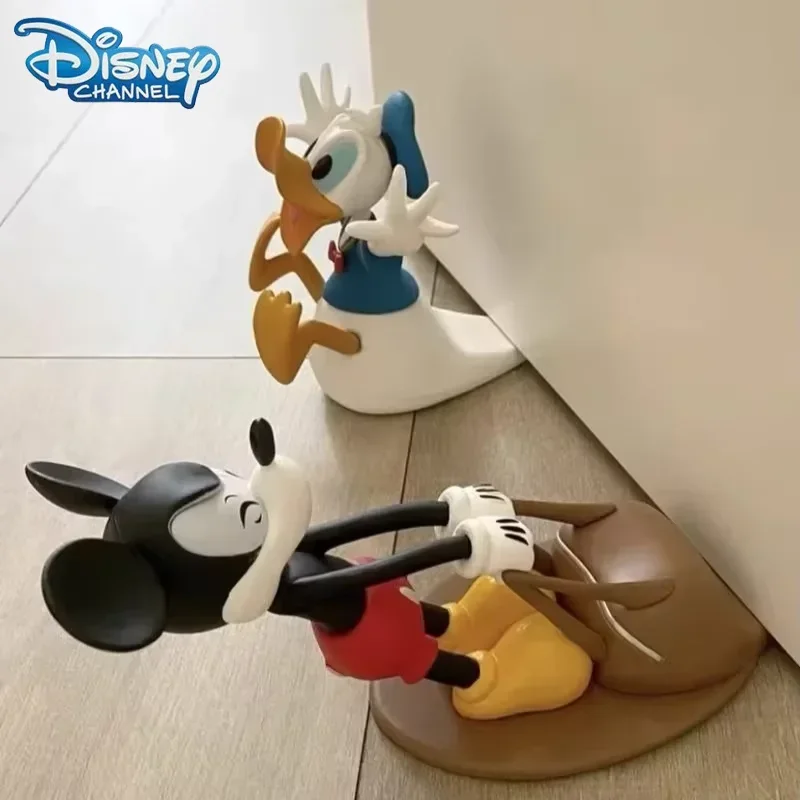 Disney Mickey Doorstop Cartoon Cute Donald Duck Creative Windproof Home Office Anti-Collision Decorate Toys Gifts