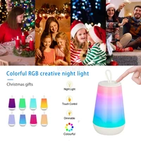l10 led night light portable touch pat light colorful led bedside table lamp for bedroom outdoor camping light christmas gift