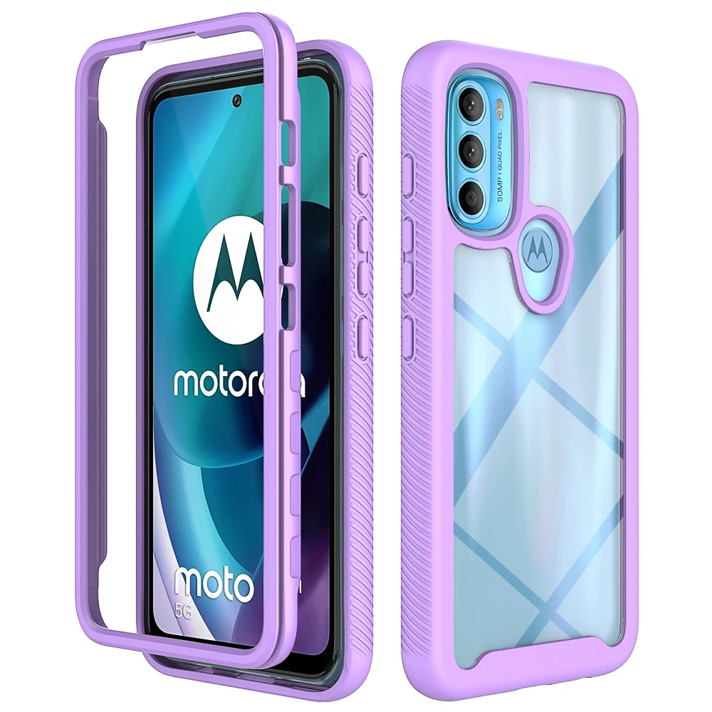 

Case for Motorola Moto G71 5G G51 5G G41 G200 5G G60 2 in 1 Hybrid Shockproof Armor Back Clear Cover for Moto G40 Fusion G30 G20