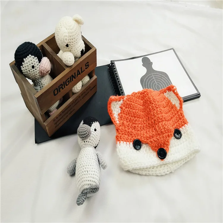 

Детская вязаная теплая мультяшная шапка для мальчиков и девочек