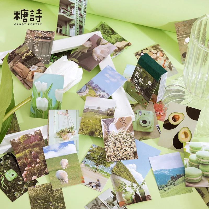 

50pcs/lot INS Style Scenery Stickers Planner Flower Book Stickers for Journaling Decorative Stickers Scrapbooking Material
