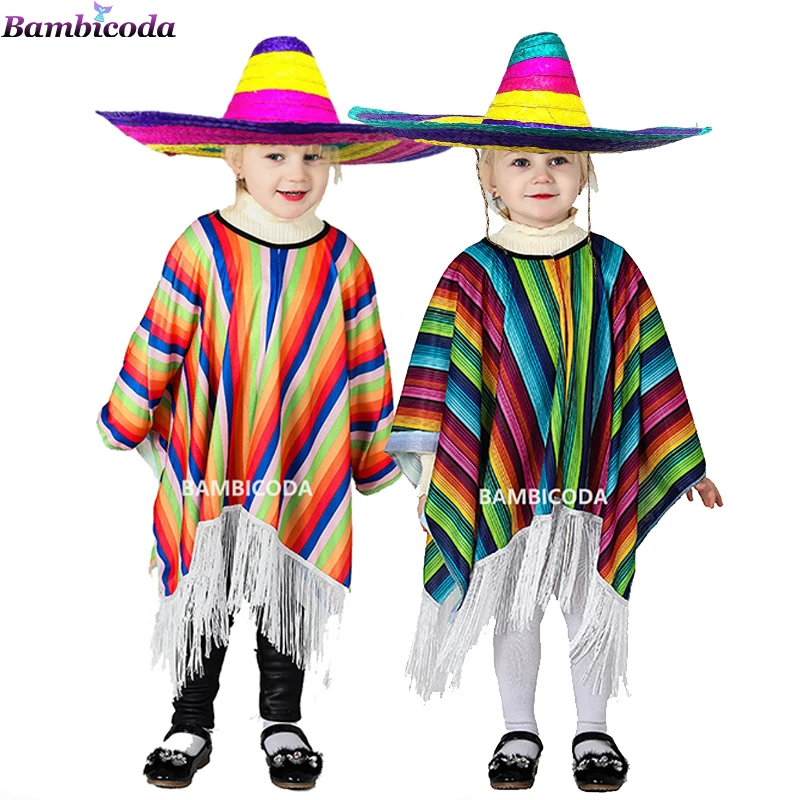 2022 Halloween Costume Mexican Costume Traditional Senorita Costume Kids Mexican Fancy Dress Cosplay Festival and Party Clothes
