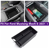 car armrest box central storage phone tray accessory container box cover kit fit for ford mustang mach e 2021 2022 interior
