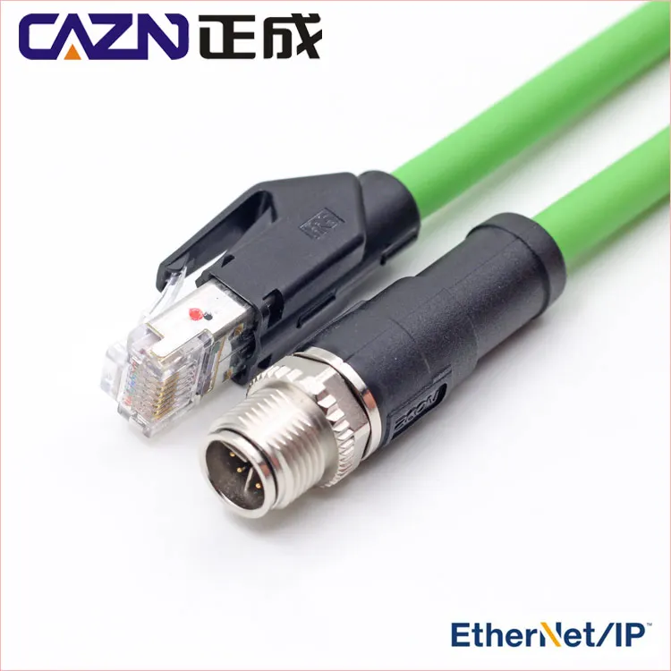 Соединитель M12 8 pin X code Male к RJ45 водонепроницаемый Ethernet-кабель промышленный