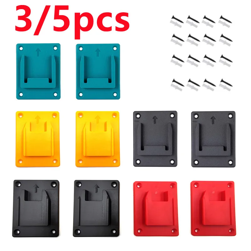 

5Packs Tool Holder Dock Mount For Makita For Bosch 18V Fixing Devices Drill Tool Holder Case Machine Storage Bracket Stand Slots