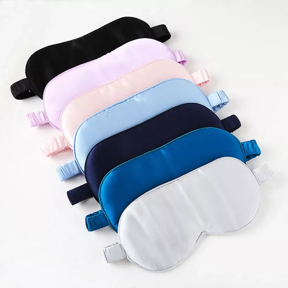 

100% Natural Silk Sleep Mask Super-Smooth Soft Eye Masks With Adjustable Strap Blindfold Blocks Light For Sleeping Aid