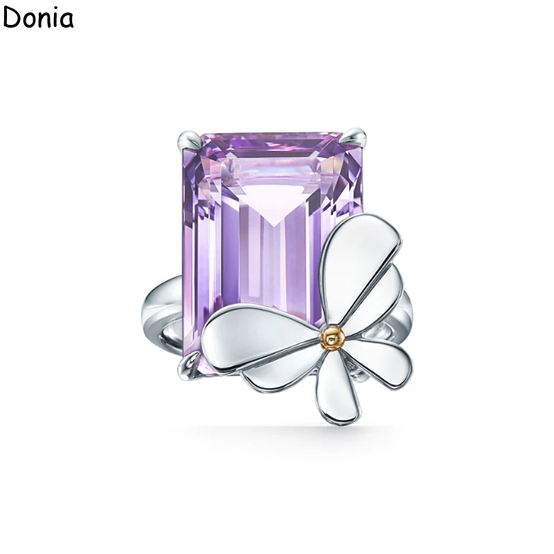 Donia-Anillo de plata 925 con forma de mariposa y abeja, joyería de lujo, micro-set, circonita AAA, insecto, anillo de moda europea y americana